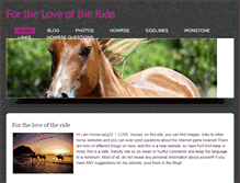 Tablet Screenshot of fortheloveoftheride.weebly.com