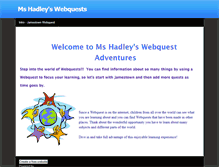 Tablet Screenshot of mshadleyswebquests.weebly.com