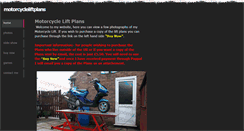 Desktop Screenshot of motorcycleliftplans.weebly.com