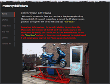 Tablet Screenshot of motorcycleliftplans.weebly.com