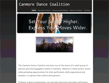 Tablet Screenshot of canmoredancecoalition.weebly.com