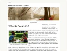Tablet Screenshot of peaklifeguide.weebly.com