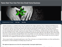 Tablet Screenshot of homebiz4teens.weebly.com