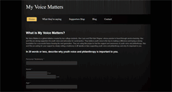 Desktop Screenshot of myvoicemattersproject.weebly.com