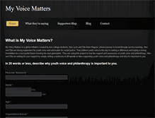 Tablet Screenshot of myvoicemattersproject.weebly.com