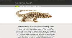 Desktop Screenshot of creatureteacher1.weebly.com