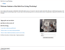 Tablet Screenshot of debtfreelivingworkshop.weebly.com