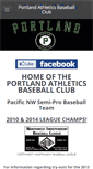 Mobile Screenshot of portlandathletics.weebly.com