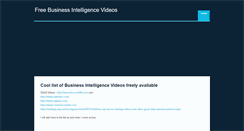 Desktop Screenshot of freebusinessintelligencevideos.weebly.com