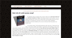 Desktop Screenshot of getridofcoldsore.weebly.com