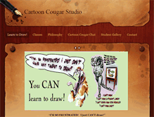 Tablet Screenshot of cartooncougarstudio.weebly.com