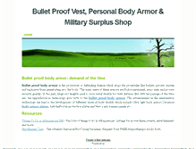 Tablet Screenshot of bulletproofbodyarmor.weebly.com