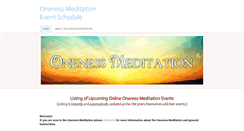 Desktop Screenshot of onenessmeditationevents.weebly.com