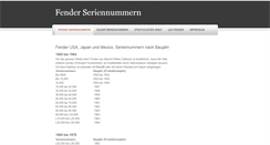 Desktop Screenshot of fender-seriennummern.weebly.com