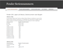 Tablet Screenshot of fender-seriennummern.weebly.com