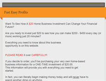 Tablet Screenshot of fasteasyprofits1.weebly.com