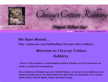 Tablet Screenshot of chrissyscrittersrabbitry.weebly.com