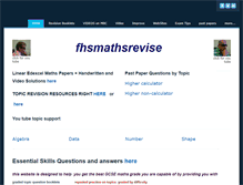 Tablet Screenshot of fhsmathsrevise.weebly.com