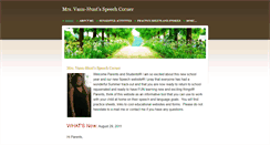 Desktop Screenshot of mrsvannhuntsspeechcorner.weebly.com