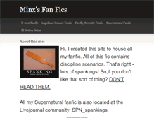 Tablet Screenshot of minxfanfics.weebly.com