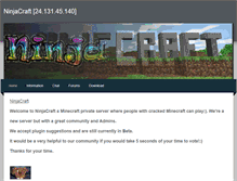 Tablet Screenshot of ninjahcraft.weebly.com