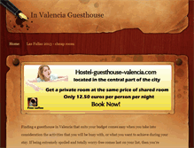 Tablet Screenshot of in-valencia-guesthouse.weebly.com