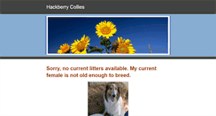 Desktop Screenshot of hackberrycollies.weebly.com