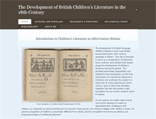 Tablet Screenshot of 18thcbritishchildrensliterature.weebly.com