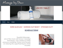 Tablet Screenshot of massagebydean.weebly.com