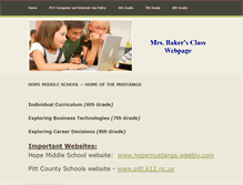 Tablet Screenshot of mrsbakerhope.weebly.com