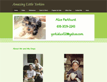 Tablet Screenshot of amazinglittleyorkies.weebly.com