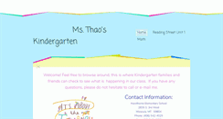 Desktop Screenshot of msthaoskindergarten.weebly.com