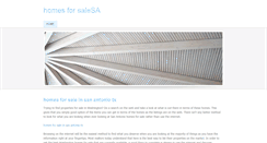 Desktop Screenshot of homesforsalesa.weebly.com