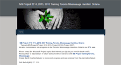 Desktop Screenshot of msprojecttrainingtoronto.weebly.com