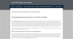 Desktop Screenshot of getcashpaydayloanonline.weebly.com