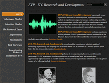 Tablet Screenshot of evp-itcresearch.weebly.com