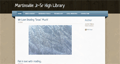 Desktop Screenshot of martinsvillelibrary.weebly.com