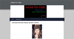 Desktop Screenshot of justice4cody.weebly.com