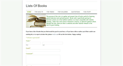 Desktop Screenshot of listsofbooks.weebly.com