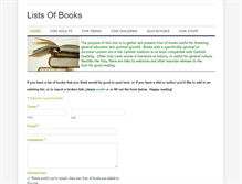 Tablet Screenshot of listsofbooks.weebly.com
