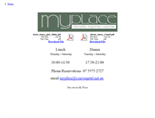 Tablet Screenshot of myplaceristorante.weebly.com
