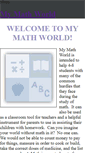 Mobile Screenshot of mymathworld.weebly.com