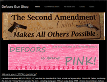 Tablet Screenshot of defoorsgunshop.weebly.com