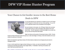 Tablet Screenshot of dfwviphomehunterprogram.weebly.com