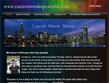 Tablet Screenshot of cancerneversleeps.weebly.com