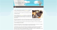 Desktop Screenshot of ineedhelpwithmyrelationships.weebly.com
