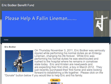 Tablet Screenshot of ericbodkerbenefitfund.weebly.com