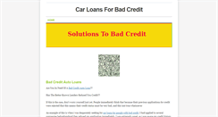 Desktop Screenshot of carloansforbadcredit.weebly.com