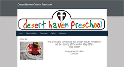 Desktop Screenshot of deserthavenchurchpreschool.weebly.com
