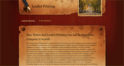 Desktop Screenshot of leafletprinitng.weebly.com